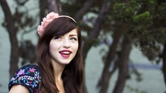 Woman brunettes Mandee Leslie