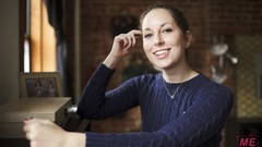 Woman brunettes Me In My Place magazine