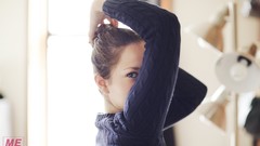 Woman brunettes Me In My Place magazine