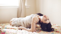 Woman brunettes Me In My Place magazine Sarah Renfro