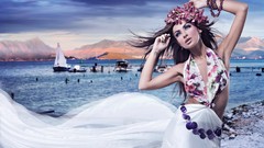 Woman brunettes models