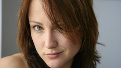 Woman brunettes models Abby Winters magazine auburn hair Asha 