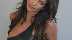 Woman brunettes models black dress denise milani boobs huge 