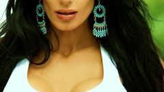 Woman brunettes models boobs Ashley Kahsaklahwee