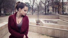 Woman brunettes models boobs Dorina Szabo