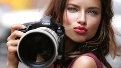 Woman brunettes models canon adriana lima Canon EOS