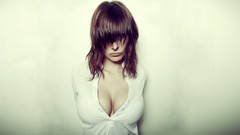 Woman brunettes models cleavage huge boobs Liska Eliska Skodna