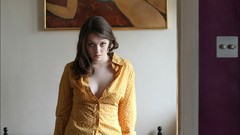 Woman brunettes models cleavage imogen dyer open shirt