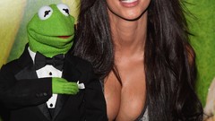 Woman brunettes models cleavage kermit the frog Georgia Salpa