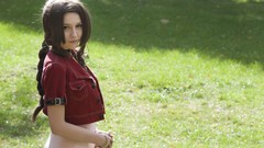 Woman brunettes models cosplay Aerith Gainsborough