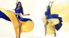 Woman brunettes models dancers Anna Konchakovskaya