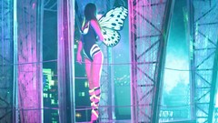 Woman brunettes models dancers butterfly wings Anna 