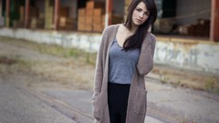 Woman brunettes models Devyn Hannon