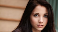 Woman brunettes models emily rudd hazel eyes