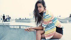 Woman brunettes models fashion model fashion photography Emily 