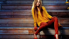 Woman brunettes models high heels Tomasz Tulik