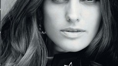 Woman brunettes models izabel goulart grayscale