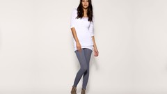 Woman brunettes models leggings Nell Robinson