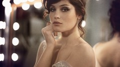Woman brunettes models mirrors gemma arterton