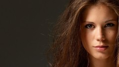 Woman brunettes models Simple Background