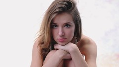 Woman brunettes models Simple Background Femjoy magazine Yani A