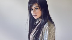 Woman brunettes models Simple Background Franck Burkhalter