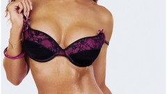 Woman brunettes models striptease Laura Dore