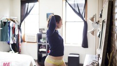 Woman brunettes panties Me In My Place magazine