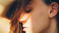 Woman brunettes piercings Alex