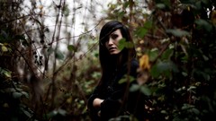 Woman brunettes piercings Lauren black clothes Taylor McCutchan