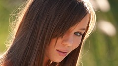 Woman brunettes pornstars hair in face Capri Anderson