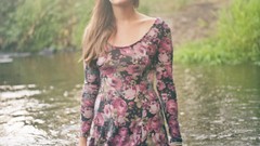 Woman brunettes portraits