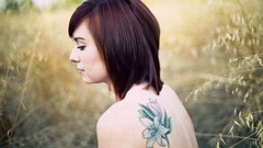 Woman brunettes portraits