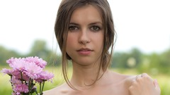 Woman brunettes portraits