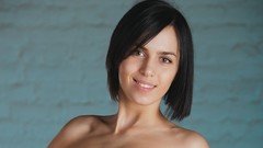 Woman brunettes short hair models black hair Met-Art magazine 