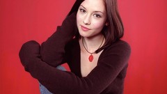 Woman brunettes Simple Background Chyler Leigh