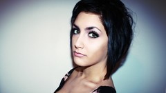 Woman brunettes Simple Background Lexi