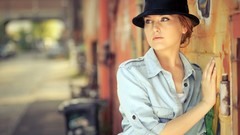 Woman brunettes street girl