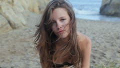 Woman brunettes teen beach girls