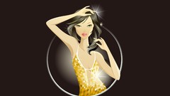 Woman brunettes vectors