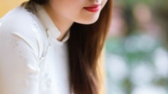 Woman brunettes vietnamese ao dai