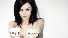 Woman brunettes Vikki Blows