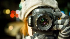 Woman Cameras bokeh canon