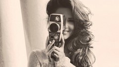 Woman Cameras faces tattoos cheryl cole smiling