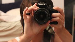 Woman Cameras self shot