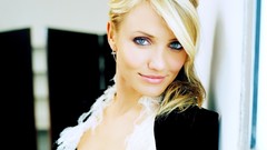 Woman Cameron Diaz faces blondes green eyes models