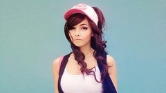 Woman cap Pokemon models redheads
