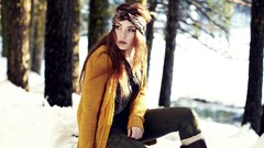 Woman cardigan models headbands sweaters