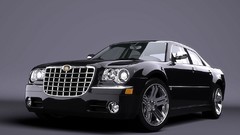 Woman cars 3d black cars Chrysler 300C inovation