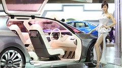 Woman cars asians models Korean